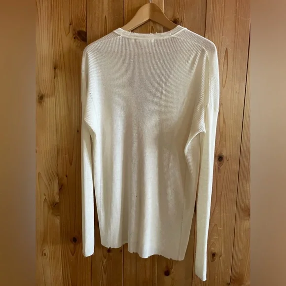 Helmut Lang wool black distressed frayed edge cardigan - Picture 6 of 7